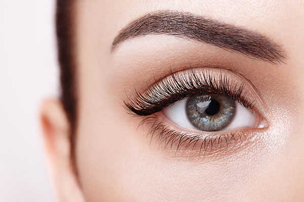 A closeup of a woman's eye